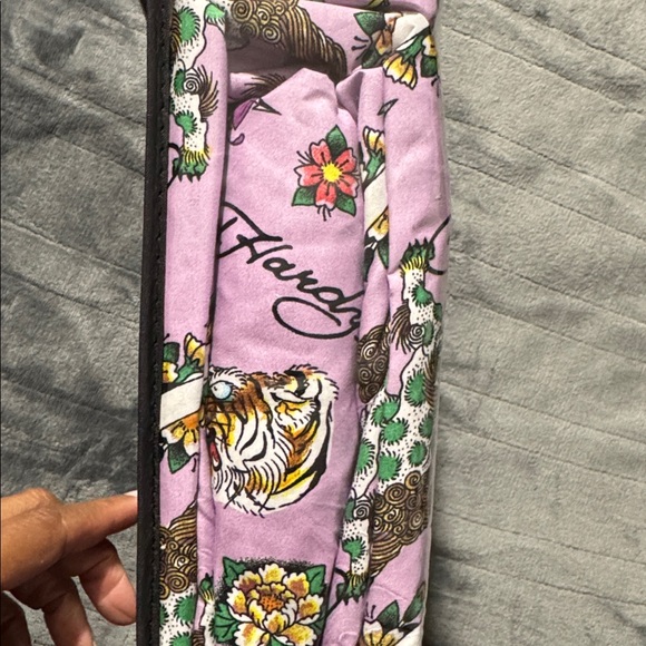 Ed Hardy Purple/Lilac King Sheet Set, Birds,Tigers,Flowers Tattoo Illustrations - Picture 9 of 10